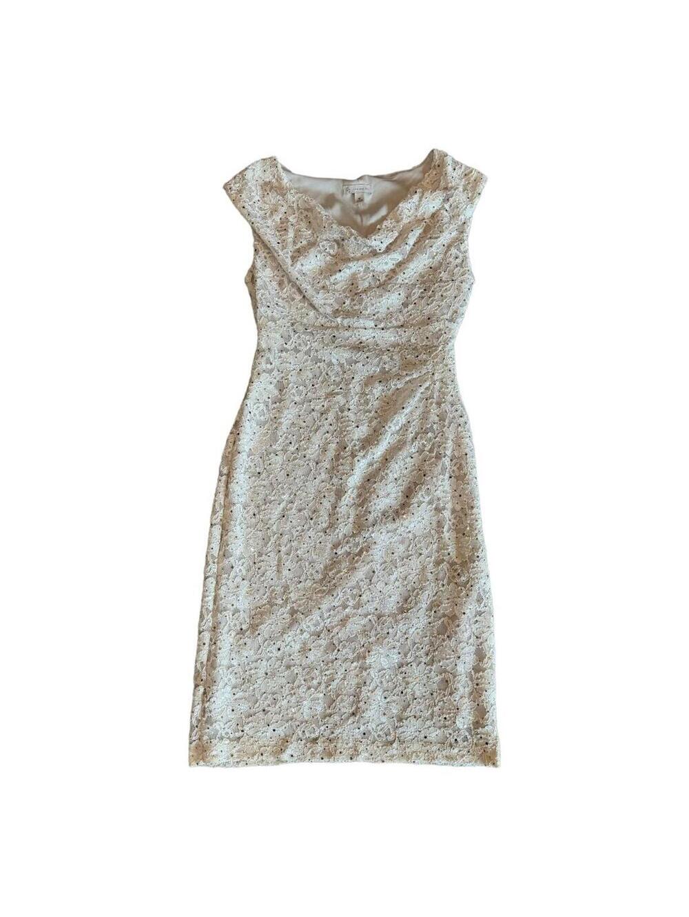DB Established | Women's Cream Sleeveless Dress | Size 10 | NWT | 0962